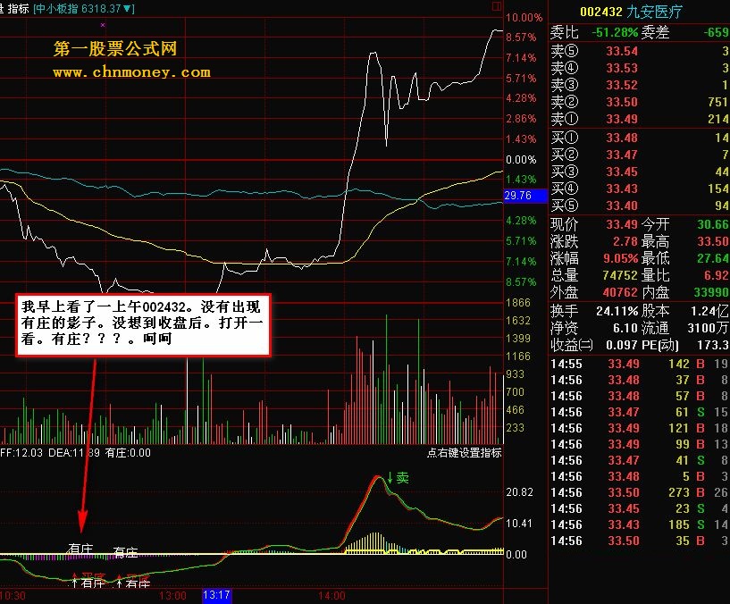 分时有庄（通达信分时指标 源码）