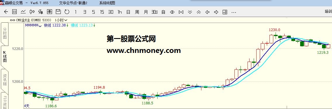 期货双线看盘（源码 主副图均可 文华期货wh6/ 通达信 贴图）