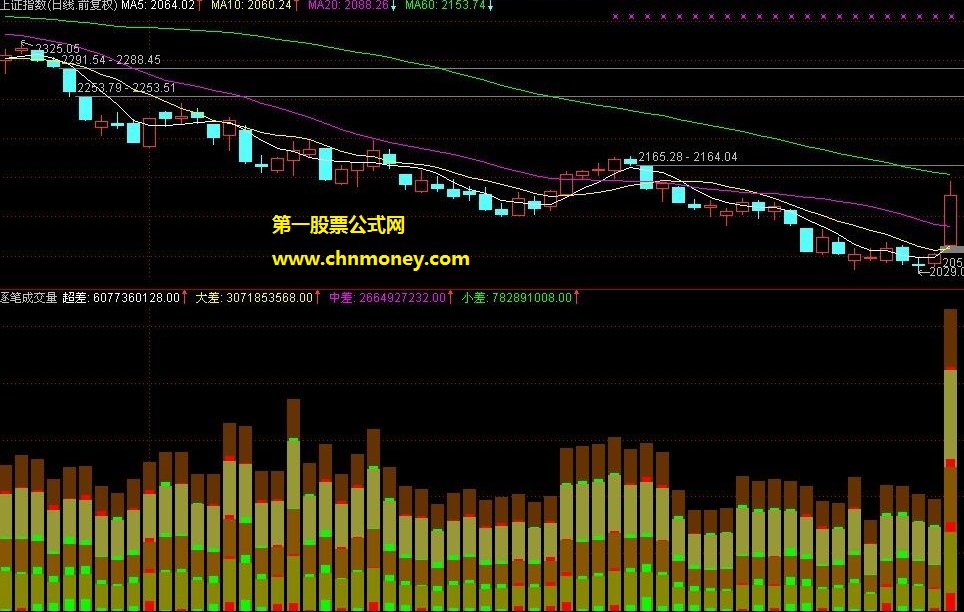 通达信逐笔和差成交量副图附效果图指标