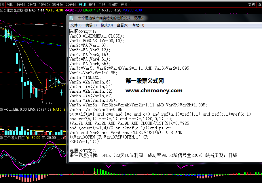 收集二十个通达信准确度特高的选股公式，再也不用为怎么选股担忧了！