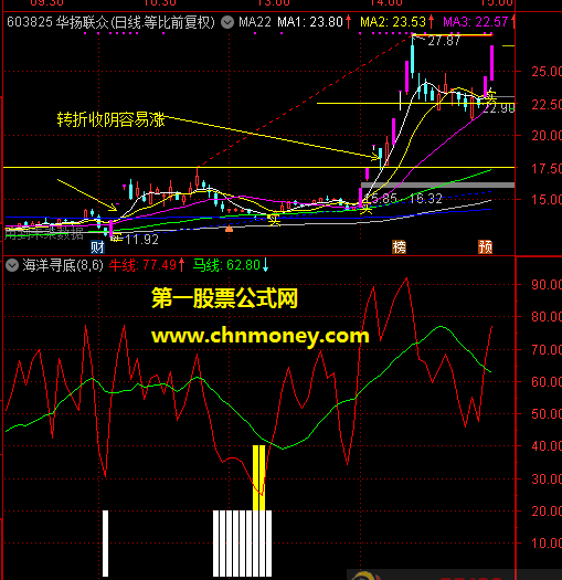 海洋寻底副图附截图经传软件第一个百分比赚钱方法未加密指标