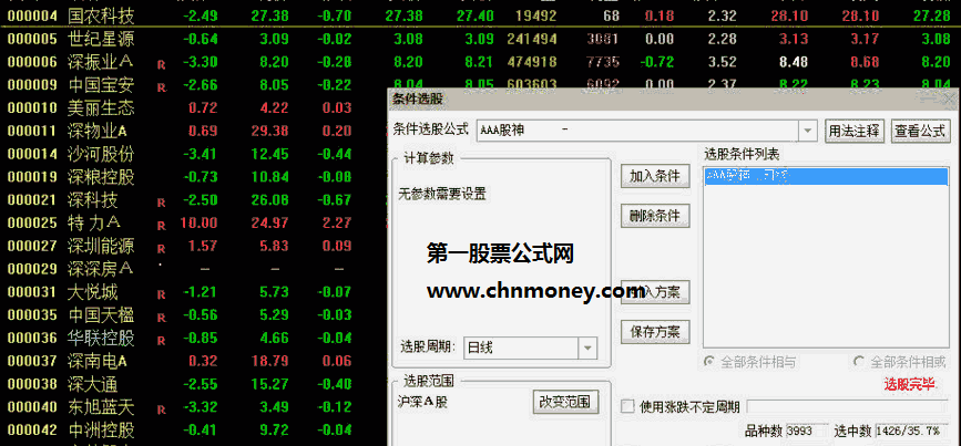 aaa股神指标（副图 通达信 贴图）有测试数据的牛逼选股公式，本人收藏最好加密无未来指标！