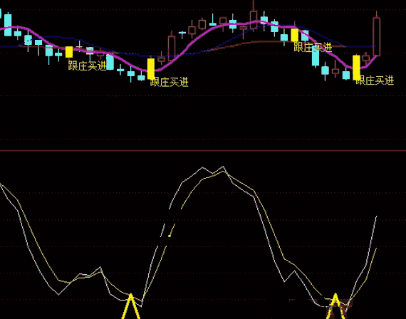 抄底指标（副图 通达信 贴图）恰当位置发跟庄信号，精准抄底必百战百胜