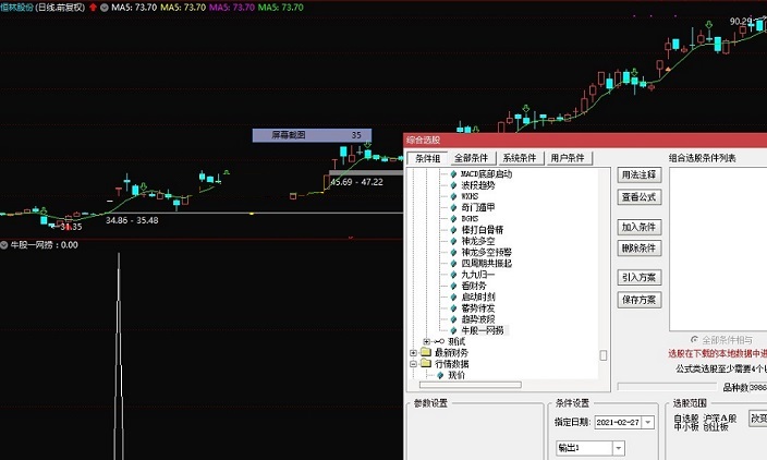 牛股一网捞指标（选股 副图 通达信 贴图）打捞底部强势股，走牛一网都捞起