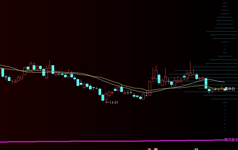 【牛市百倍】龙头战法打板看筹码的主图指标（主图 通达信 贴图）看筹码比较准确，价位横线长短代表数量