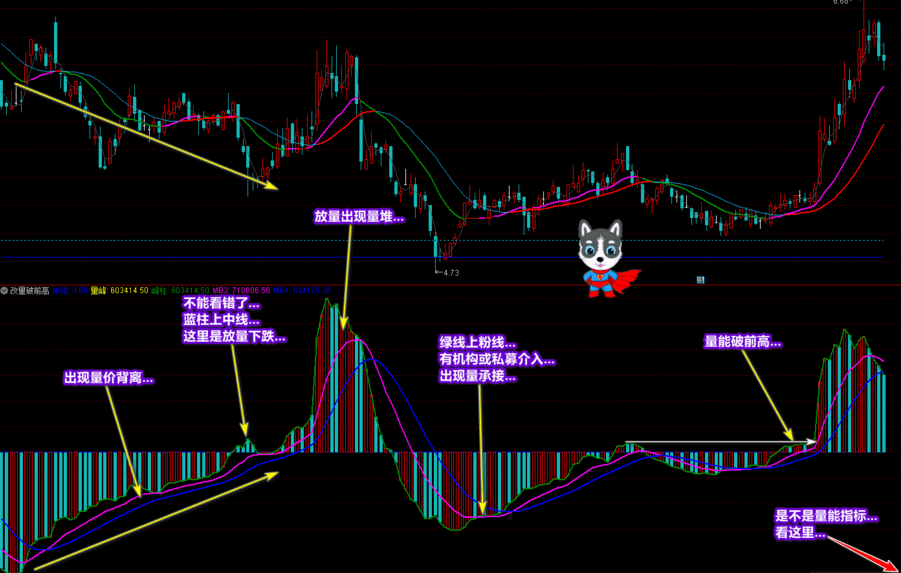 廷进《改量破前高》又一成交量技术性指标（通达信公式 副图 实测图 源码 不加密）