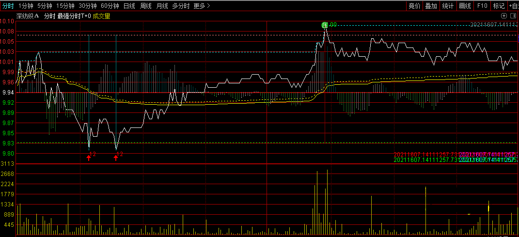 t神分时主图指标 最强分时t+0指标 通达信 实测图 公式源码分享