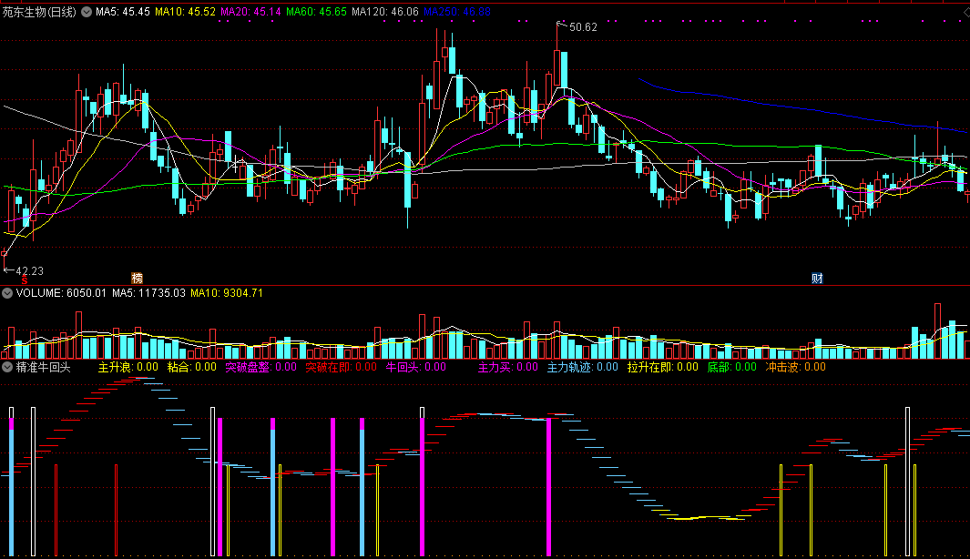精准牛回头，四线粘合回头牛，指出突破拉升买点！