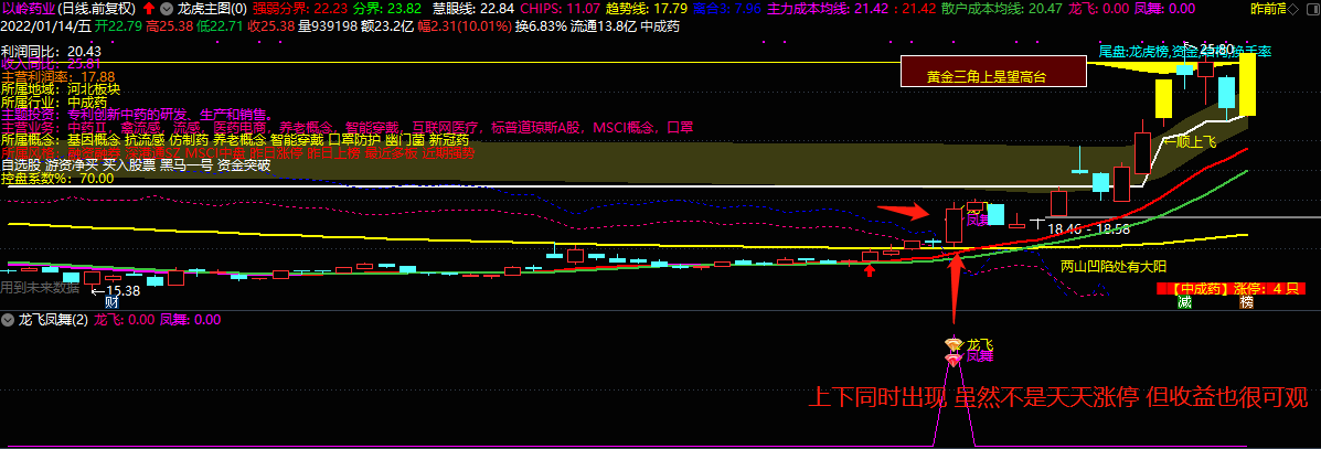 龙飞凤舞副图/选股指标，让妖股一个也无法逃脱！