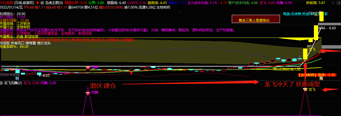 龙飞凤舞副图/选股指标，让妖股一个也无法逃脱！