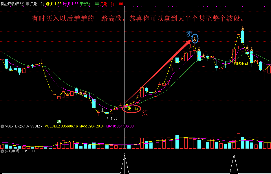 《只吃中间》主图/副图指标 最好的波段神器 通达信 无未来 好用