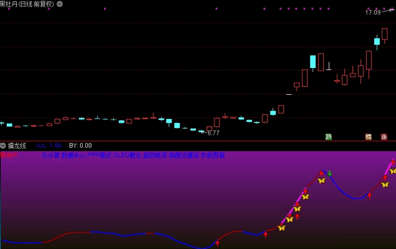 【擒龙线】金钻精华指标，抓北方国际、黑牡丹，无任何未来