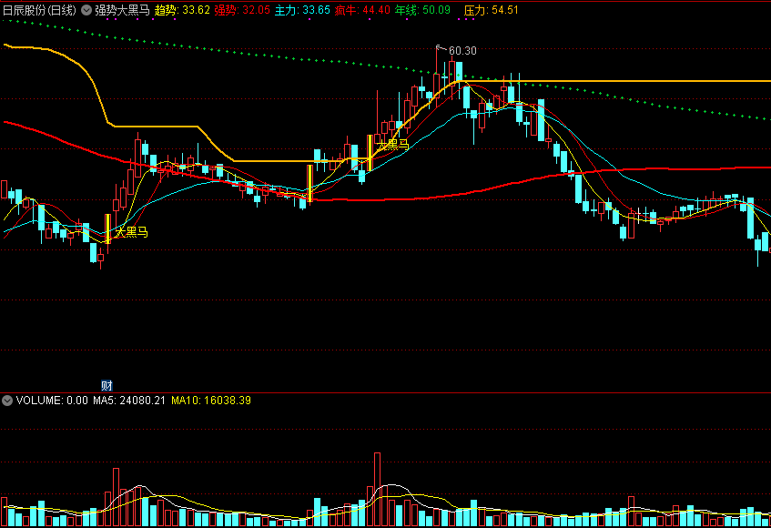 【强势大黑马】主图指标，量能趋势转强，抓强势大牛股！