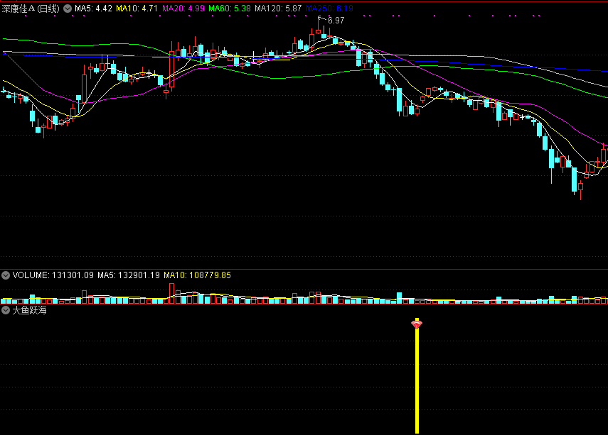 【大鱼跃海】抄底精品，超跌抄底指标，相对低位底部出信号，无未来