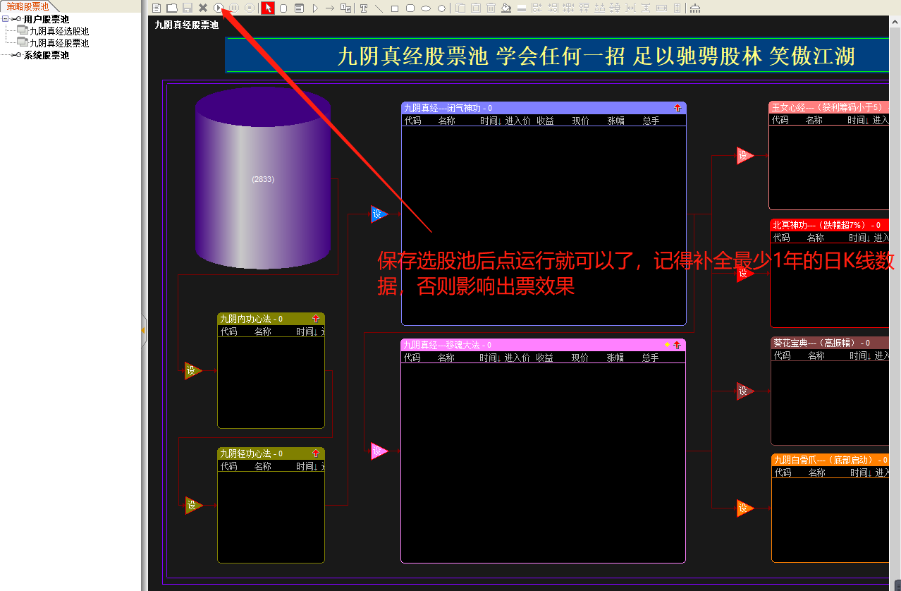 学会一招驰骋股林，笑傲江湖-九阴真经选股池 附源码及股票池使用秘籍