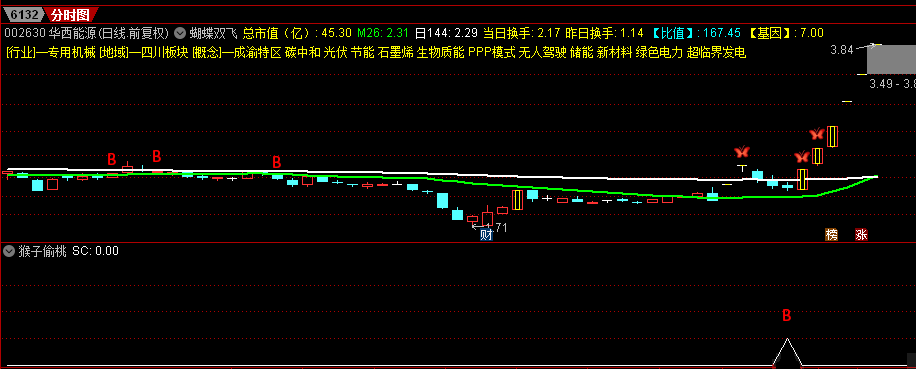 【猴子偷桃】副图/选股指标，涨停回首掏，原创指标 解密源码