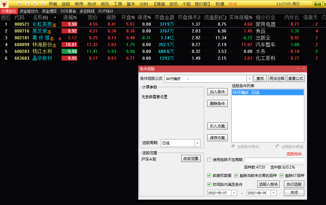 【金钻】华仔竞价擒妖第一钻副图/选股指标，同时合适手机版，源码分享！