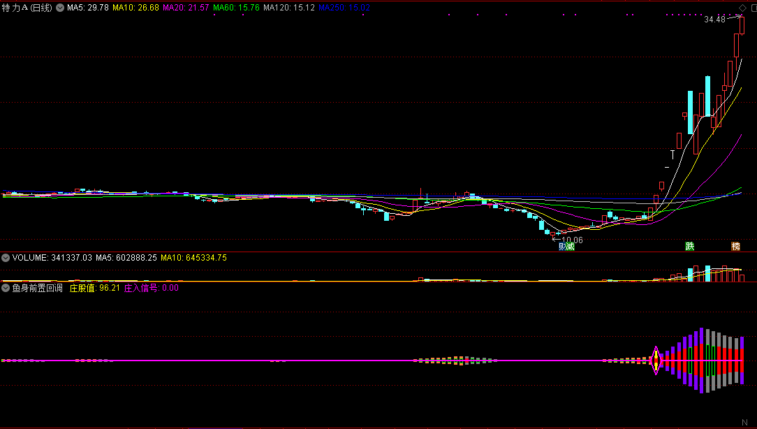 真正的金钻指标《鱼身前置回调》副图指标，美轮美奂，源码分享