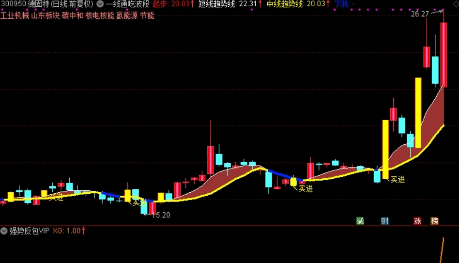 【强势反包VIP】主图/副图/选股指标 弱势震荡大跌多一点耐心 强势反包VIP打爆主力恶意洗盘 通达信 源码