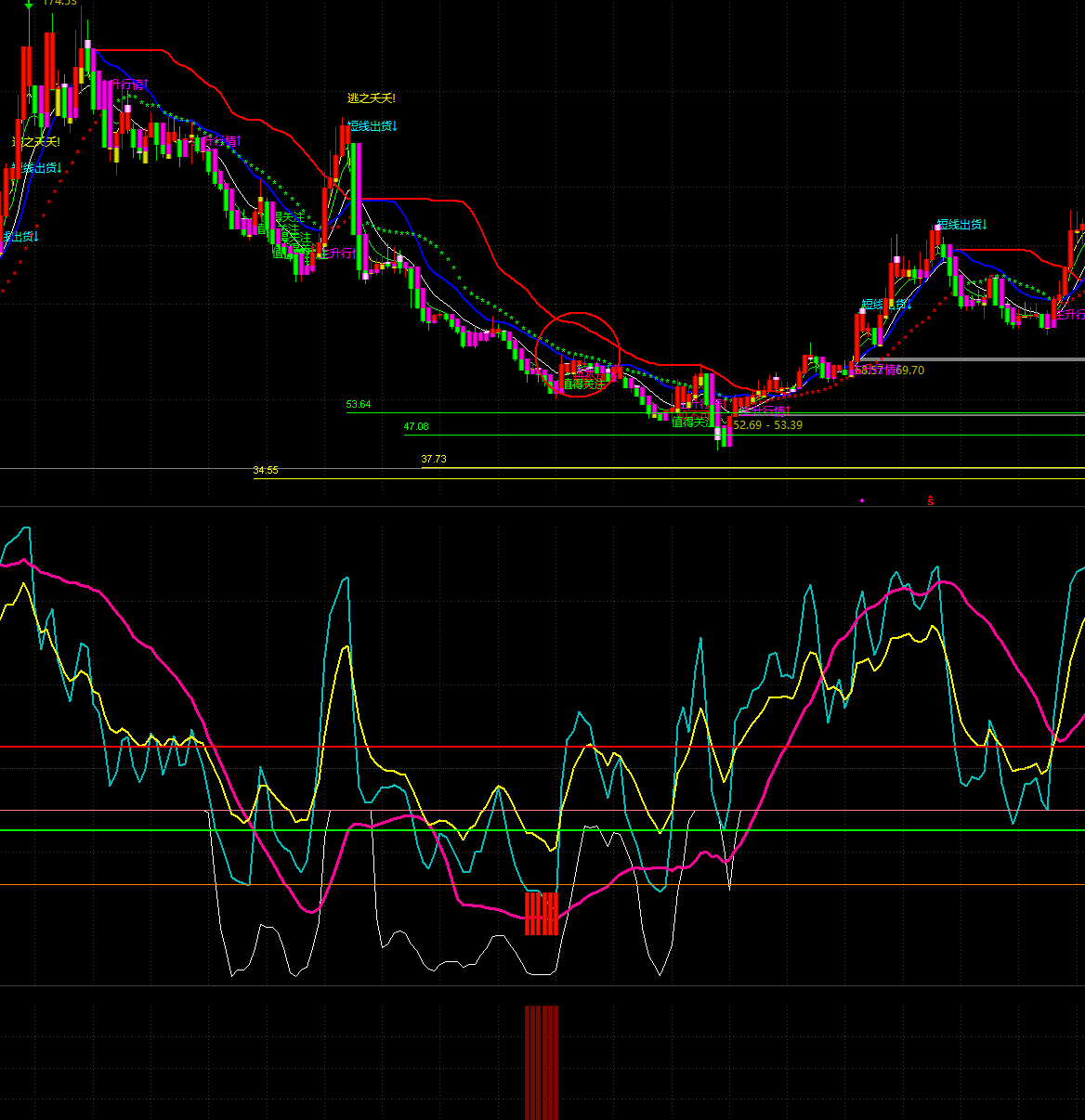 〖大底天下〗副图指标 出现信号不是绝底就是次底 底部指标 必涨 造福散户不加密 通达信 无未来
