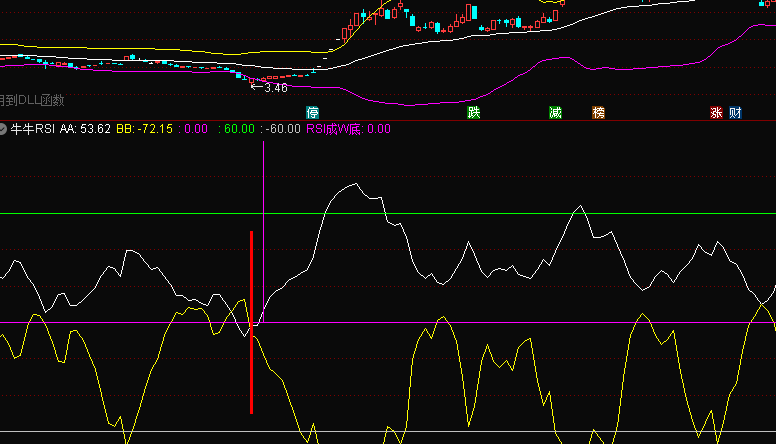 花钱得到的〖牛牛系列〗MACD+RSI+CCI副图指标 W底做中线效果很好 通达信 源码