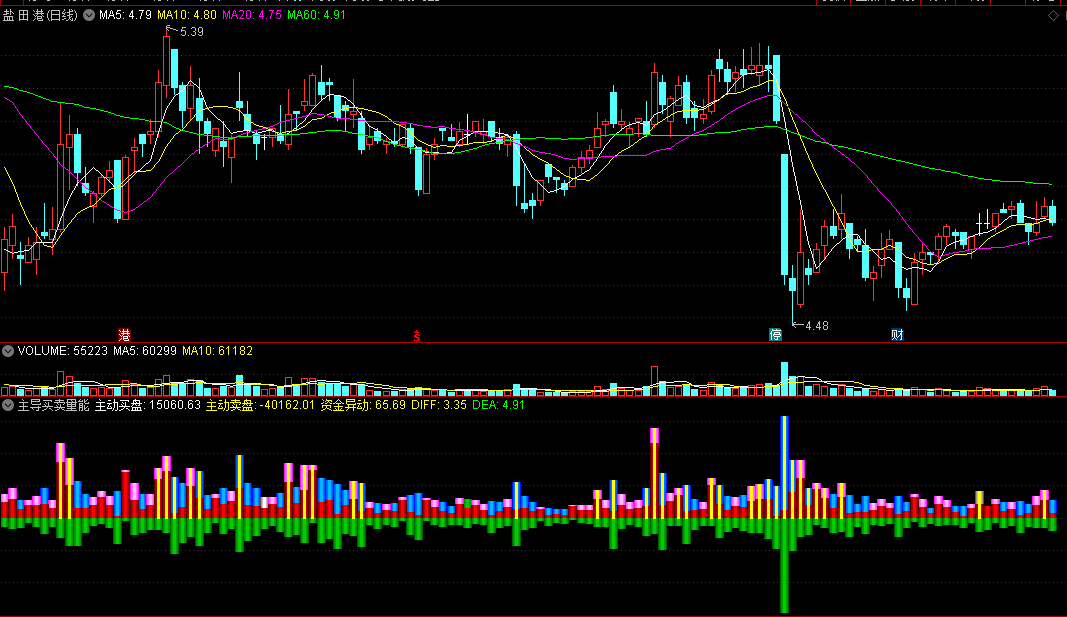 〖主导买卖量能〗副图指标 资金买卖异动 全立体直观K线 通达信 源码