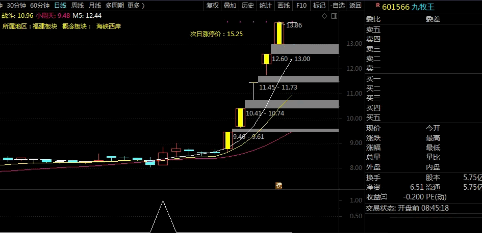 九哥三月第二剑〖过关成牛〗副图/选股指标 捕获注册制下第一五连板股九牧王 力争买在低位 通达信 源码