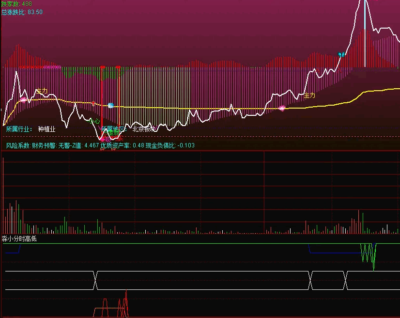 〖淼小分时高低〗分时副图指标 分时做T必备 非常不错的分时买卖点公式 通达信 源码