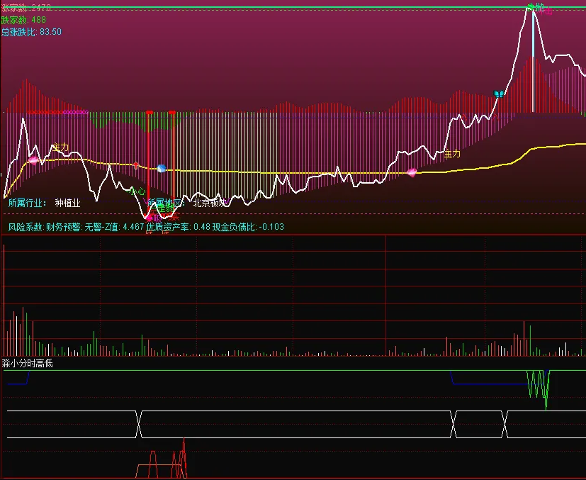 〖淼小分时高低〗分时副图指标 分时做T必备 非常不错的分时买卖点公式 通达信 源码