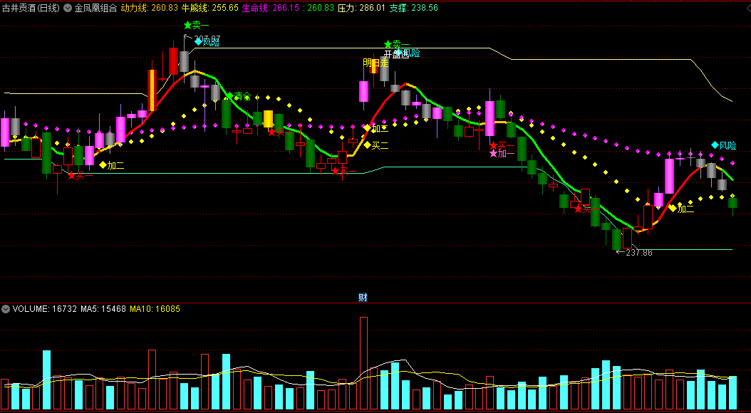 〖金凤凰组合〗副图指标 下影买+回马抢+强势狙击 组合了多种信号 通达信 源码