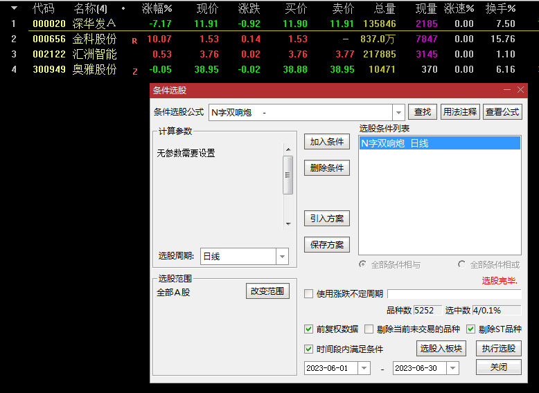 近期超牛的〖N字双响炮〗副图/选股指标 起步大牛股 最强N字结构 通达信 源码