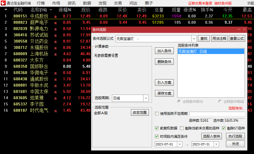 【波段利器】〖无敌宝莲灯改进〗副图/选股指标 无未来 开源分享交流 通达信 源码