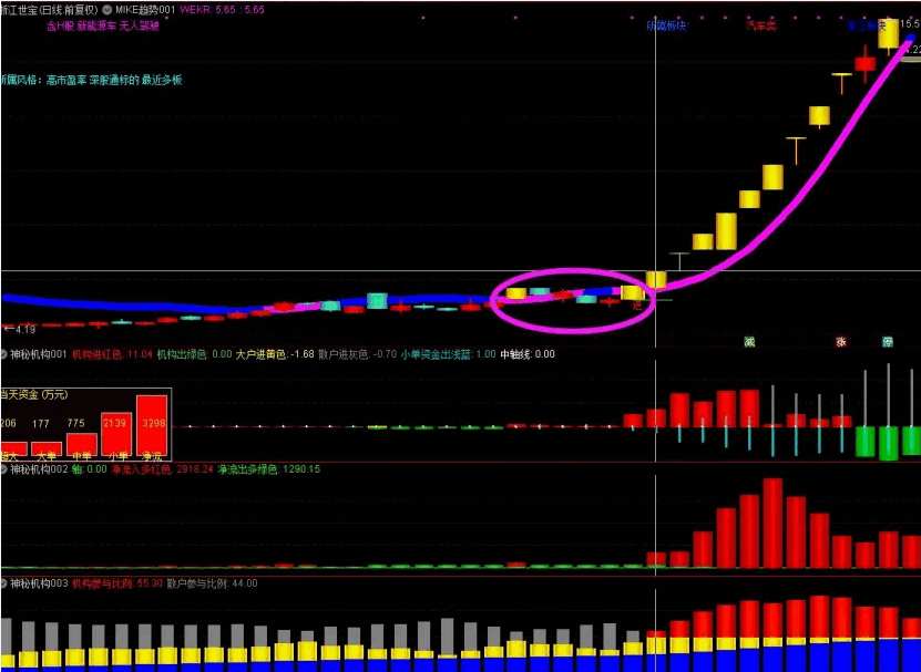 〖神秘机构筹码〗套装主图/副图指标 看透机构吃大肉肉 三红指标神秘机构 通达信 源码
