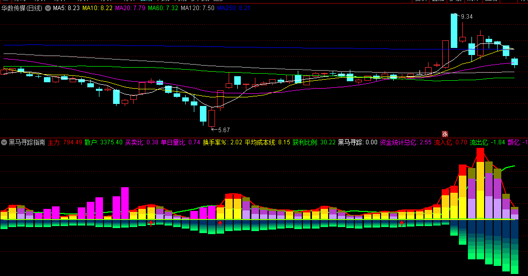 〖黑马寻踪指南针〗副图/选股指标 跟定庄家大资金 不再错失黑马 通达信 源码