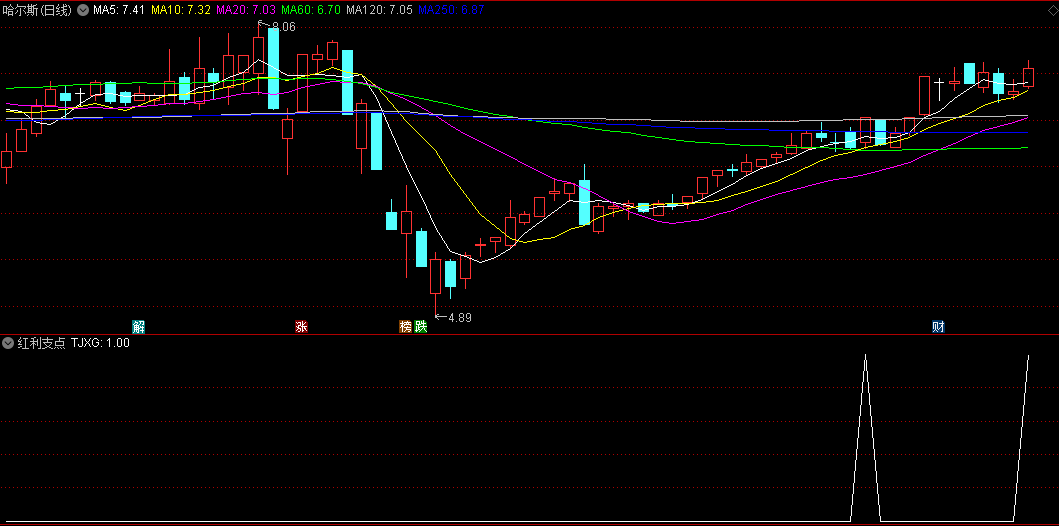 〖红利支点〗副图/选股指标 朋友给的 赚点红包红利 源码分享 通达信 源码
