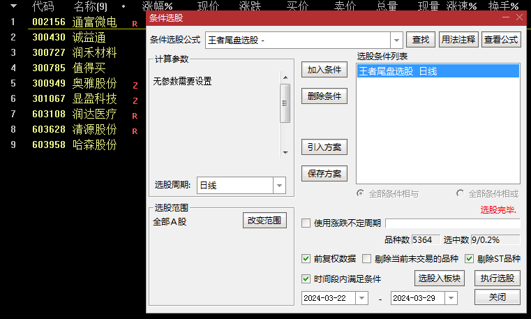 精选〖王者启动点捉妖〗主图/副图/选股指标指标 十二个指标共振 极佳启动点 尾盘买入次日逢高离场 通达信 源码