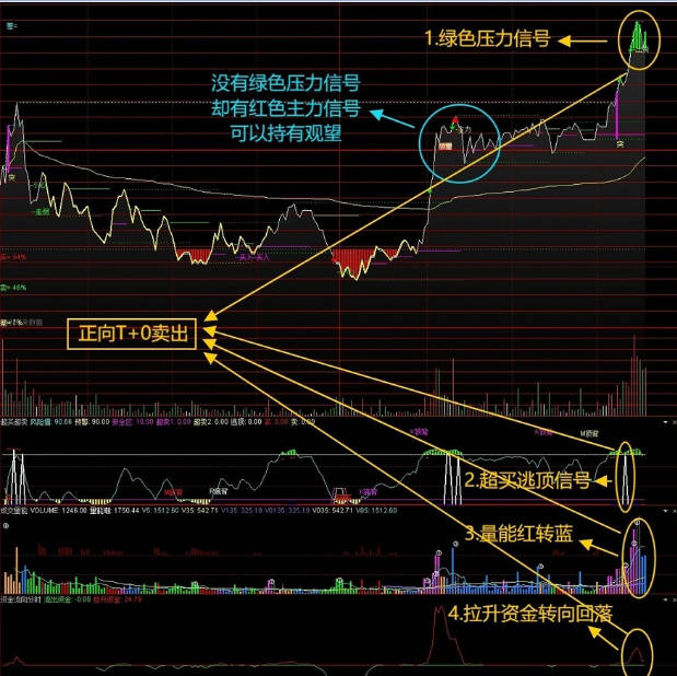 精选〖四指标共振T+0〗主图/副图/分时指标，包含指标说明/操作方法/实盘贴图 胜率极高！