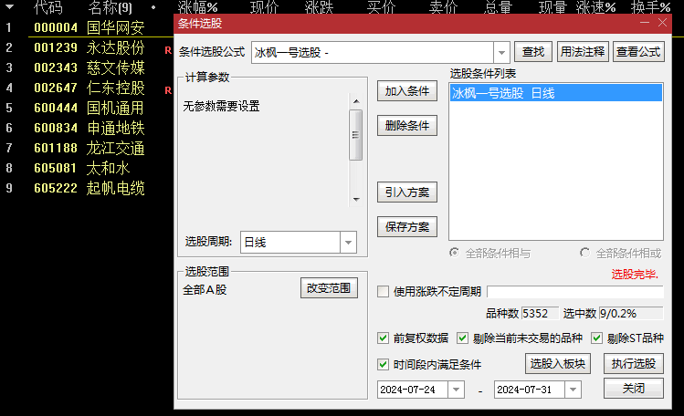 【冰枫一号】副图/选股指标，追击涨停板洗盘后再次拉升的票，有此形态牛股基本都可以抓到！