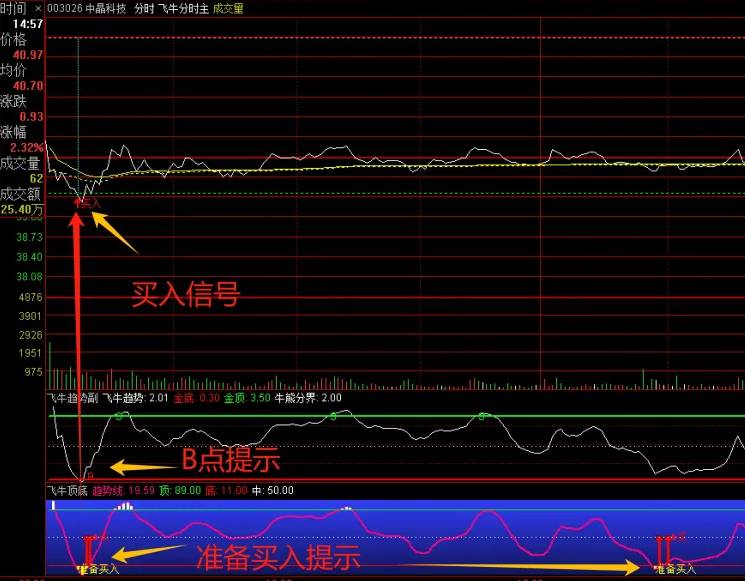 【飞牛分时】套装指标，标记出市场的短期高点与低点，传递精确的买卖信号