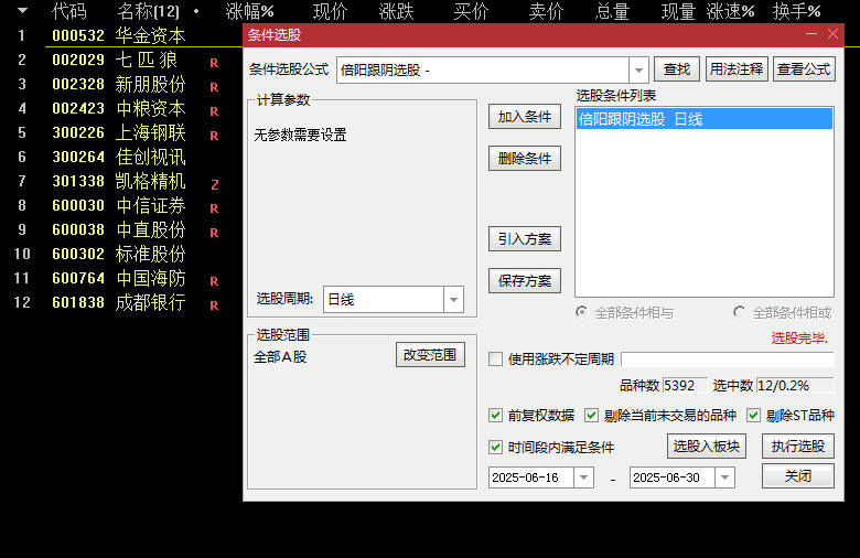 今选【倍阳跟阴】主图/副图/选股指标，倍量阳线后面孕阴线，盘中预警抓创业板首板！