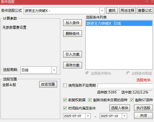 【游资主力突破】主图/副图/选股指标 融合了趋势指标与量价动能 筛选出潜在的强势信号