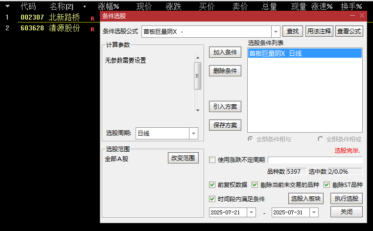 如虎添翼【首板巨量阴】主图/副图/选股指标 观察K线形态 极致缩量死叉点精准伏击主升浪 无未来