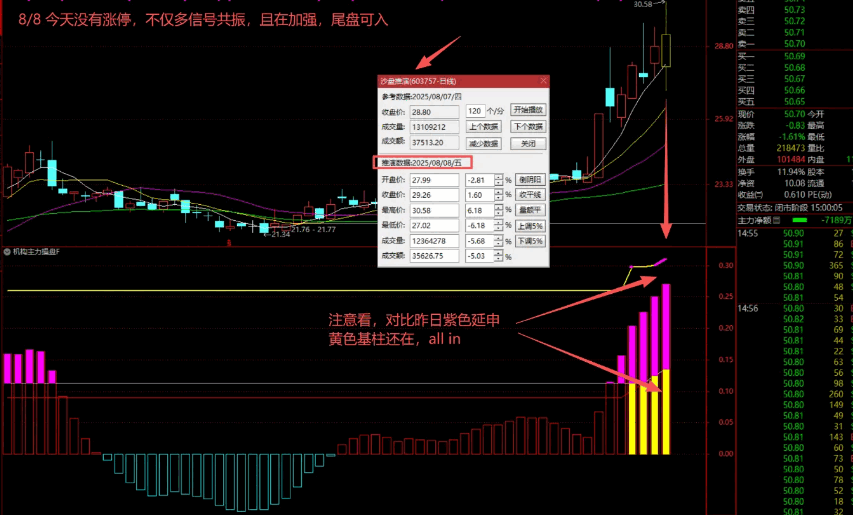 【主力机构操盘】副图指标 追踪主力资金动向 判断机构操盘节奏 结合成交量验证主力动作