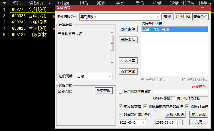 本网优化【黑马回头】副图/选股指标 用于短线博弈强势股的第二波上涨行情 在回调中寻找低吸时机