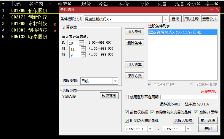 好公式精品【尾盘选股技巧】副图/选股指标 聚焦尾盘突破前高 量价齐升的个股 旨在辅助决策