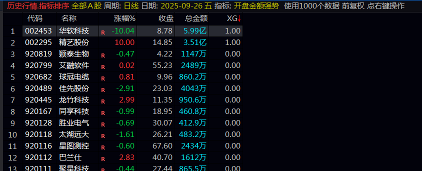 【开盘金额强势】竞价副图指标 检测强势金额介入 跟着主力吃肉 可以观察一段时间再操作