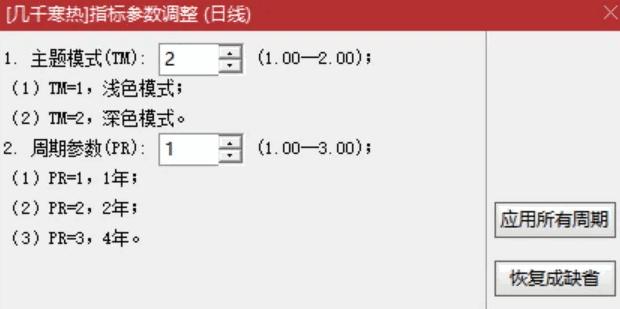 【几千寒热】主图指标 对240日顶底价做出了10等分 重点突出了顶底价格中线 分别渐变染色区分