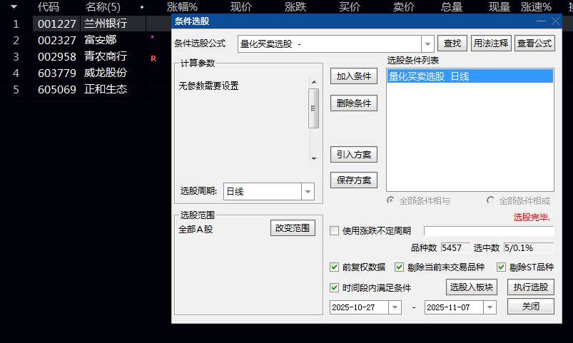 直观的信号【量化买卖】副图/选股指标 短期趋势转强且股价处于相对低位 可能是入场机会