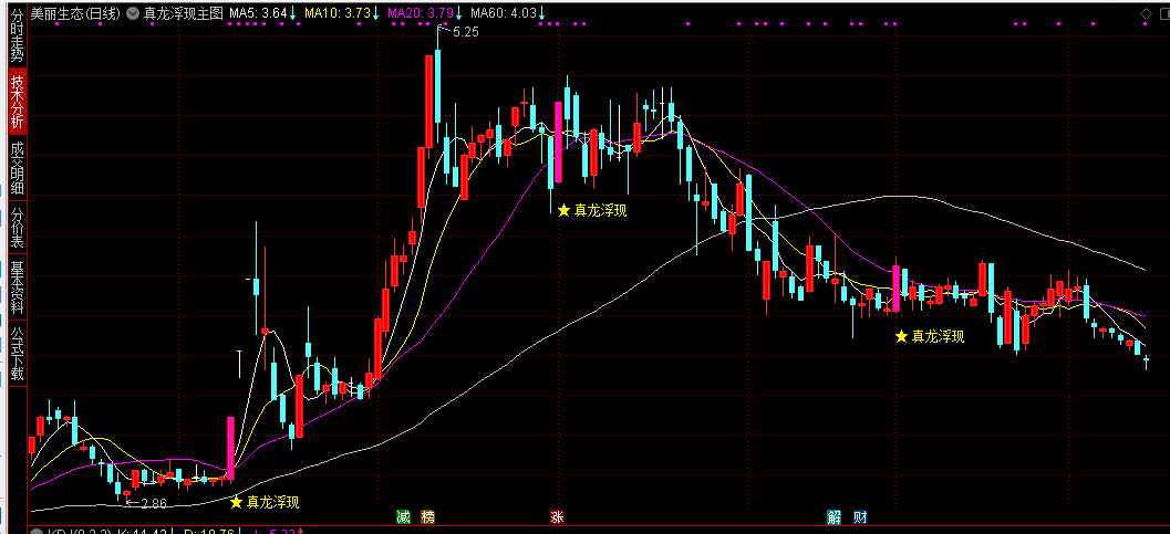 【真龙浮现】主图指标，基本每一个波段都能抓住，龙头持续性结合强热点做参考吧！