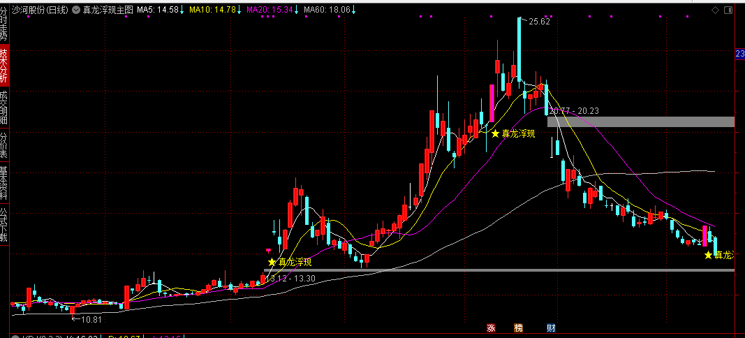 【真龙浮现】主图指标，基本每一个波段都能抓住，龙头持续性结合强热点做参考吧！